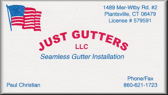 Just Gutters, LLC business card banner